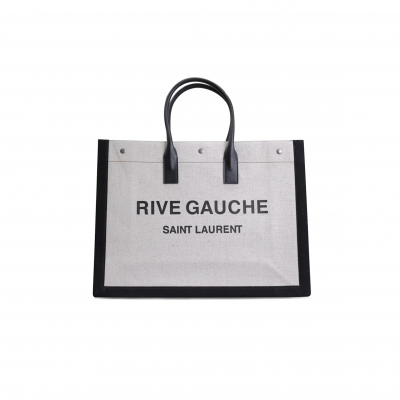 YSL RIVE GAUCHE LARGE TOTE BAG IN PRINTED CANVAS AND LEATHER 587273CWTFE7884 (48*36*16cm)